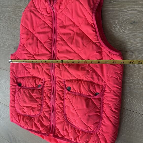 Neon Pink Quilted Vest Aeropostale Women's XL Full Zip Puffer Lightweight - Picture 5 of 9